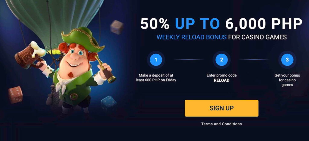 Friday Reload Bonus for Casino Games