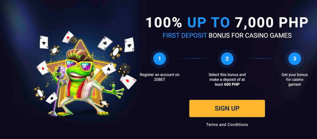 Welcome bonus at 20Bet Casino