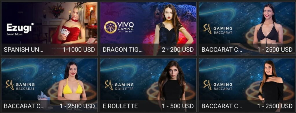 Live Dealer Games in MegaPari