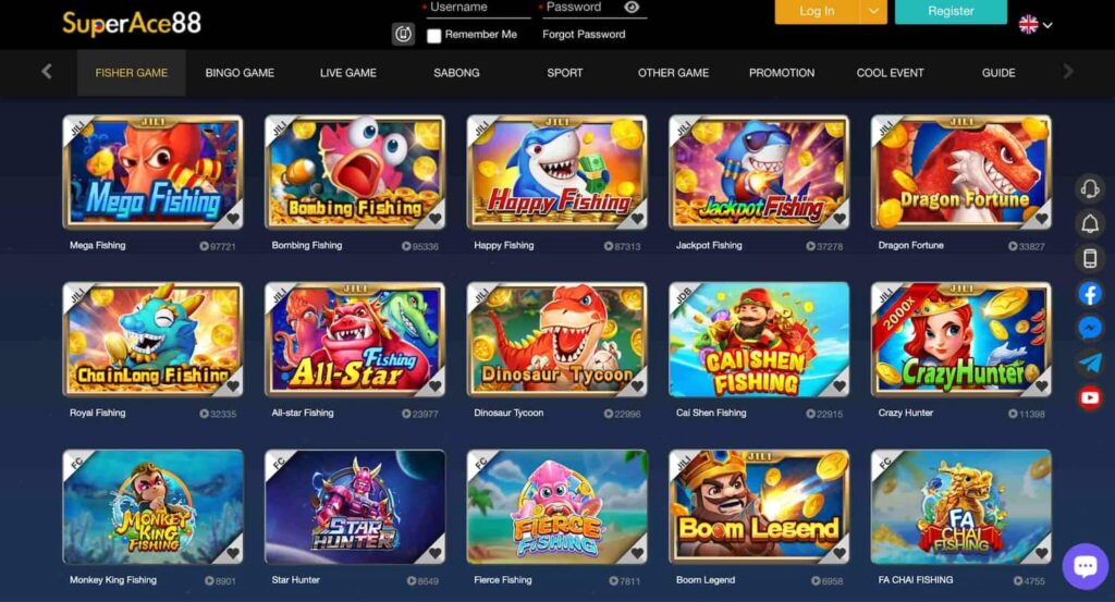 SuperAce88 Casino's Fisher Games